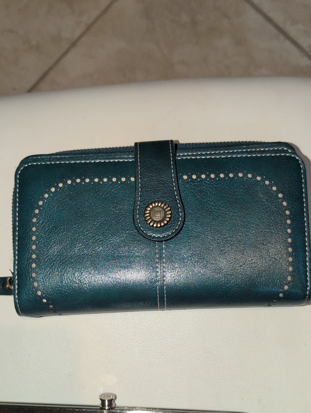Teal Women's Wallet with Snap Closure By Charm Infinite